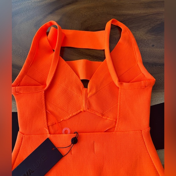 💥SALE💥 Vibrant Orange Bandage Fashion Bodysuit Size XS - Picture 7 of 8